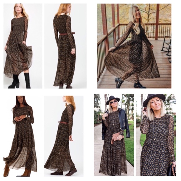 Free People Hello And Goodbye Mesh Midi Dress. NWT - Picture 2 of 8